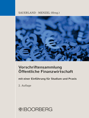 cover image of Vorschriftensammlung Öffentliche Finanzwirtschaft